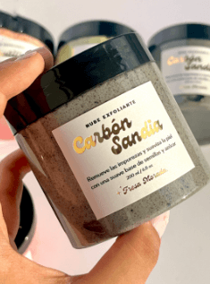 Nube exfoliante, Carbón y Sandía